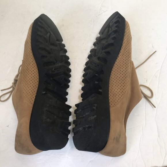 Ron White Oxford Laces Shoe Slide Suede Leather Tan Vibram Sneaker Platform 9.5 - Picture 9 of 14